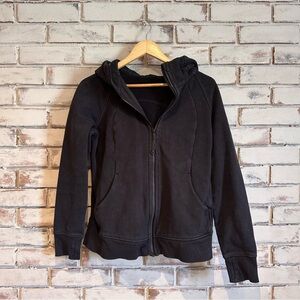 Lululemon full zip scuba hooded sweatshirt black size 10